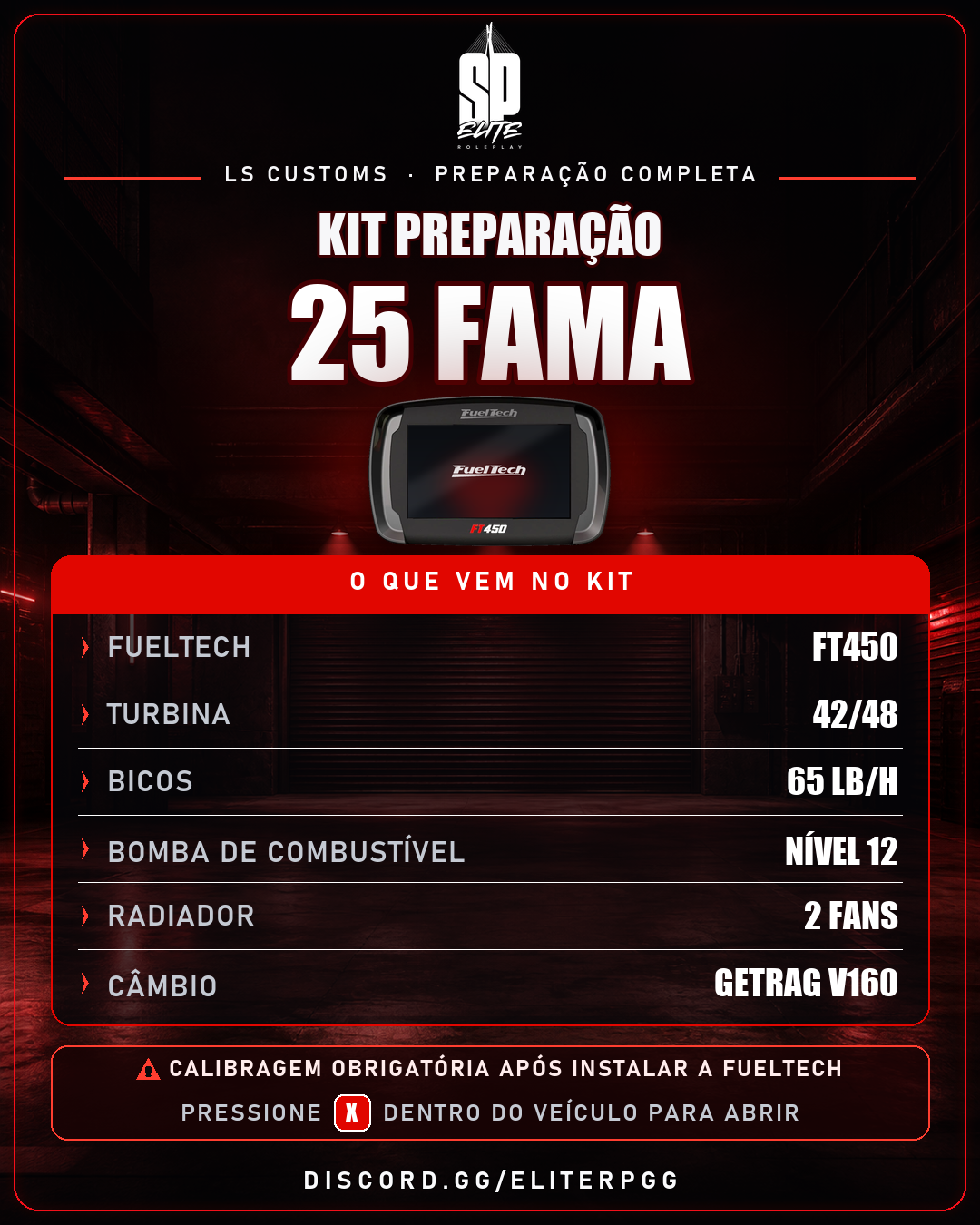 Kit Preparação 25 Fama