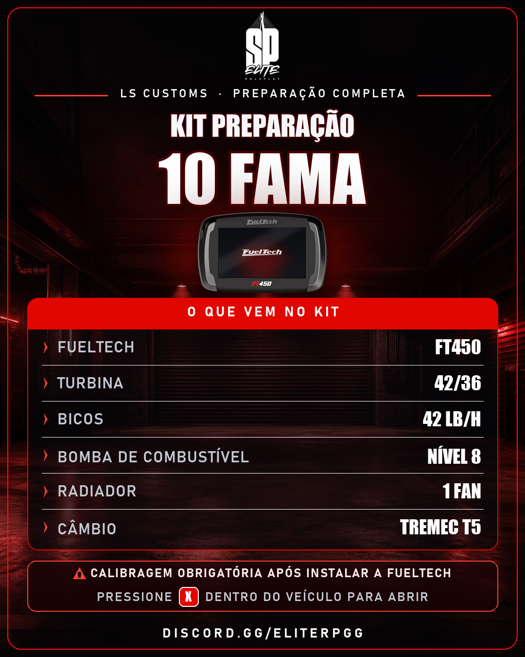 Kit Preparação 10 Fama